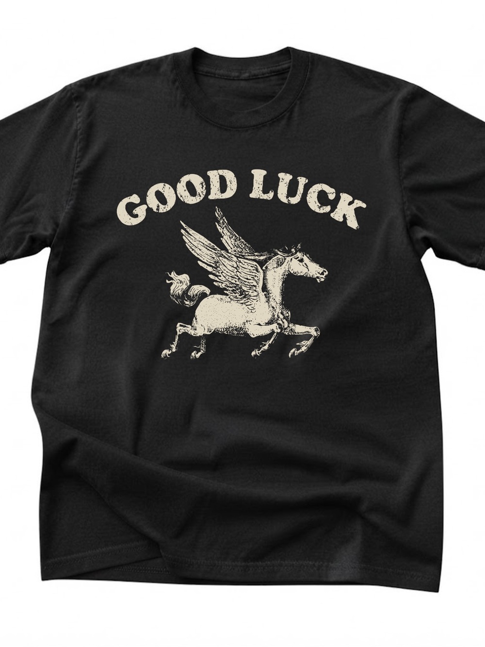 Good Luck Pegasus Graphic Gildan T-Shirt Mythical Horse Cotton Tee